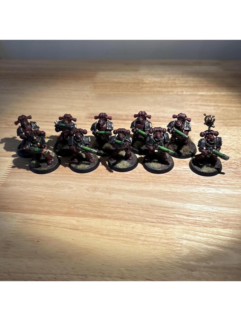 30k 40K Chaos Space Marine Tactical Squad Lot Plasma Painted Word Bearers Lot